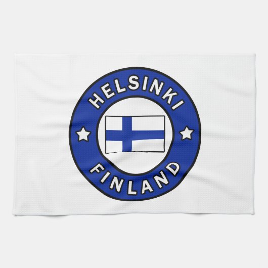 Helsinki Finland Theedoek (Horizontaal)
