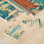 Helsinki Finland Travel Art Vintage Legpuzzel (Zijkant)