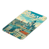 Helsinki Finland Travel Art Vintage Magneet (Linkerzijde)