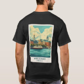 Helsinki Finland Travel Poster T-shirt (Achterkant)