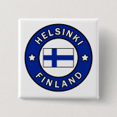 Helsinki Finland Vierkante Button 5,1 Cm (Voorkant)