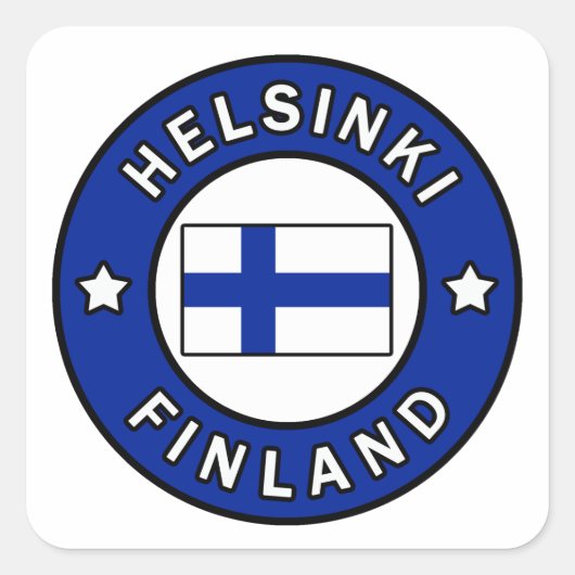 Helsinki Finland Vierkante Sticker (Voorkant)