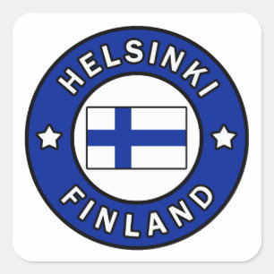 Helsinki Finland Vierkante Sticker