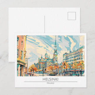 Helsinki Finland Vintage Kunst Reizen Briefkaart