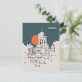 Helsinki Finland vintage reisstad welkom bij Briefkaart (Staand voorkant)