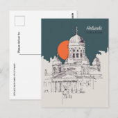 Helsinki Finland vintage reisstad welkom bij Briefkaart (Voorkant / Achterkant)