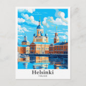 Helsinki Finland Vintage Travel Illustratie Briefkaart (Voorkant)