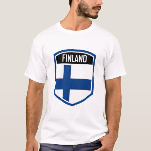 Helsinki Finland-vlag Emblem T-shirt