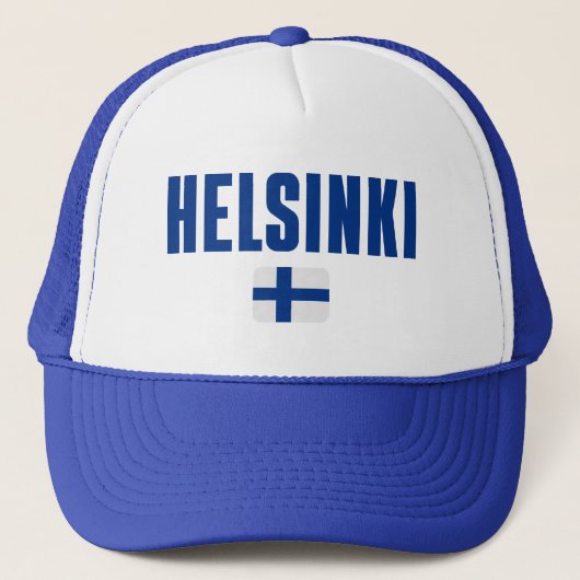 HELSINKI Finland Vlag Trucker Pet (Voorkant)