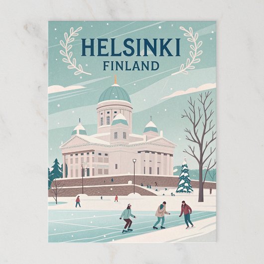 Helsinki Finland Winter Briefkaart