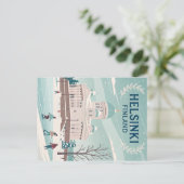 Helsinki Finland Winter Briefkaart (Staand voorkant)
