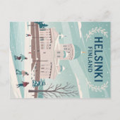  Helsinki Finland Winter Briefkaart (Voorkant)