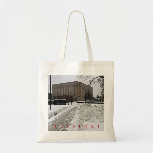 Helsinki Fins parlement Building uitzicht canvas t Tote Bag (Voorkant)