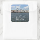 Helsinki Harbour-stickers Vierkante Sticker (Tas)