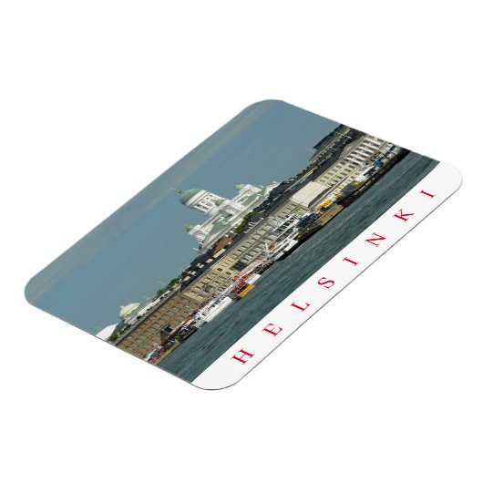 Helsinki-haven en kathedraal-koelkast-magneet magneet (Linkerzijde)