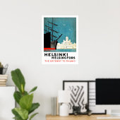Helsinki, Helsingfors, toegangspoort tot Finland,  Poster (Thuiskantoor)