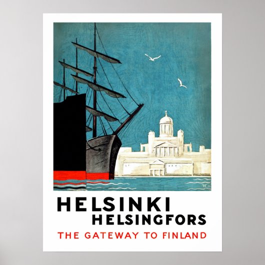 Helsinki, Helsingfors, toegangspoort tot Finland,  Poster (Voorkant)