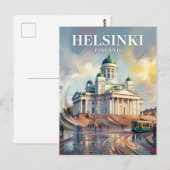 Helsinki Kathedraal Finland Briefkaart (Voorkant / Achterkant)