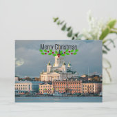 Helsinki Kathedraal, Finland Feestdagenkaart (Staand voorkant)