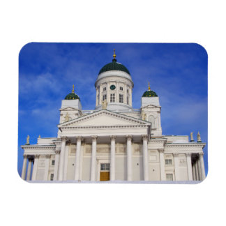 Helsinki kathedraal in de winter sneeuw magneet