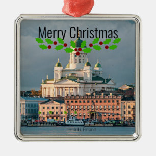 Helsinki kathedraal kerst metalen ornament