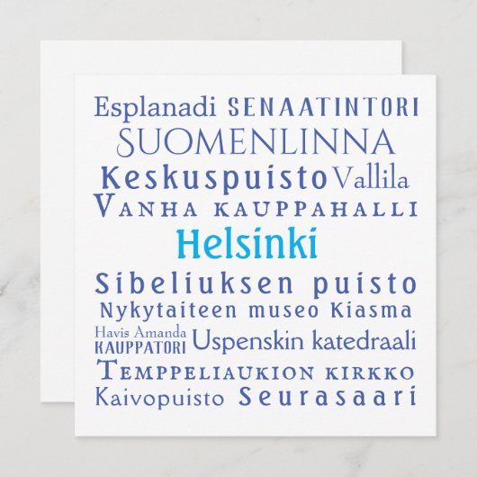 Helsinki Landmarks (Voorkant / Achterkant)