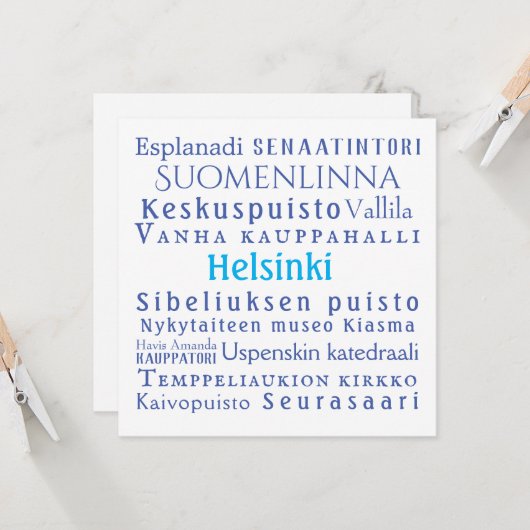 Helsinki Landmarks (Voorkant / Achterkant in situ)