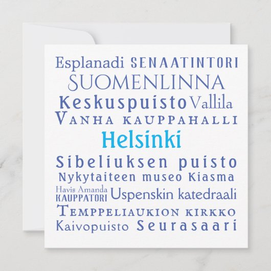 Helsinki Landmarks (Voorkant)