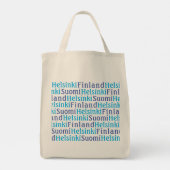 Helsinki Landmarks Canvas tas (Achterkant)