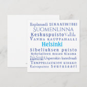 Helsinki Landmarks Flat Card (Voorkant / Achterkant)