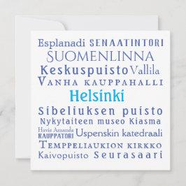 Helsinki Landmarks Flat Card