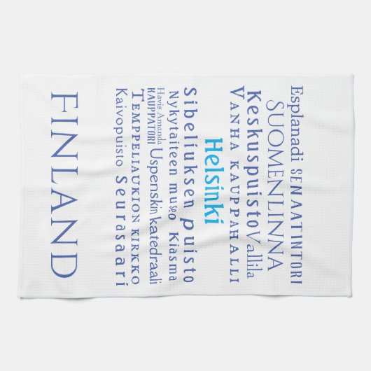 Helsinki Landmarks Kitchen Towel Theedoek (Horizontaal)