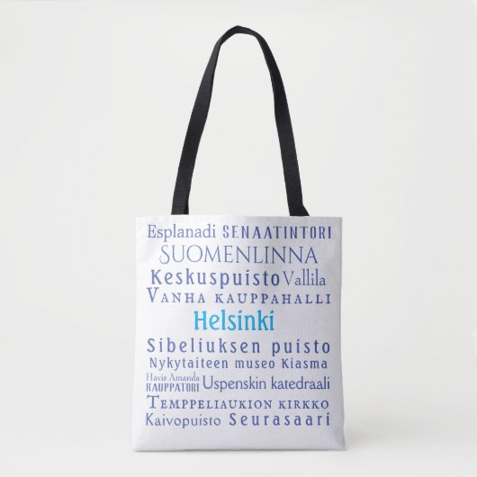 Helsinki Landmarks Tote Bag (Voorkant)