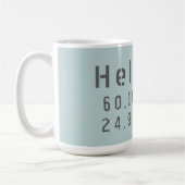 Helsinki Latitude-lengtecoördinaten Koffiemok (Links)