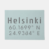 Helsinki Latitude Longitude Deurmat (Voorkant)