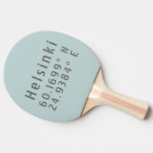 Helsinki Latitude Longitude Tafeltennisbatje (Zijkant)