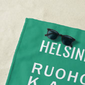 Helsinki Metro Stations aangepaste naam & kleur Strandlaken (In situ)