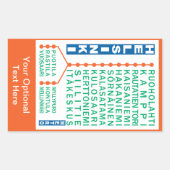 Helsinki Metro Stations aangepaste stickers (Voorkant)