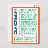 Helsinki Metro Stations briefkaart (Voorkant / Achterkant)
