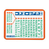 Helsinki Metro Stations magneet (Horizontaal)