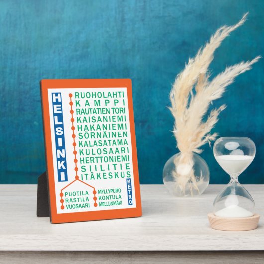 Helsinki Metro Stations plaque Fotoplaat (Zijkant)