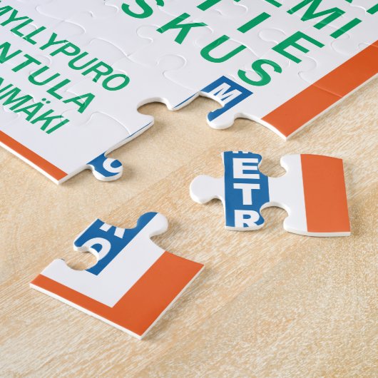 Helsinki Metro Stations puzzel (Zijkant)