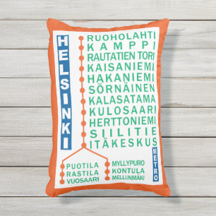 Helsinki Metro Stations werpen kussen