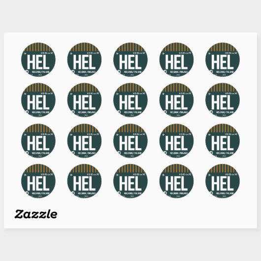 Helsinki - Reis Label Ronde Sticker (Vel)