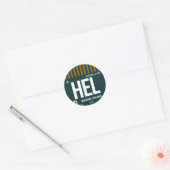 Helsinki - Reis Tag Ronde Sticker (Envelop)