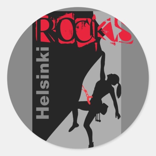 Helsinki Rocks Classic Round Sticker (Voorkant)