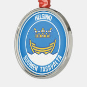 Helsinki Round Emblem Metalen Ornament (Links)