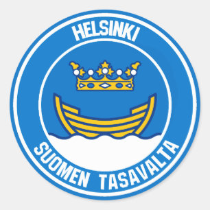 Helsinki Round Emblem Ronde Sticker