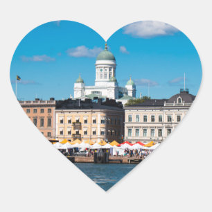 Helsinki Skyline Hart Sticker