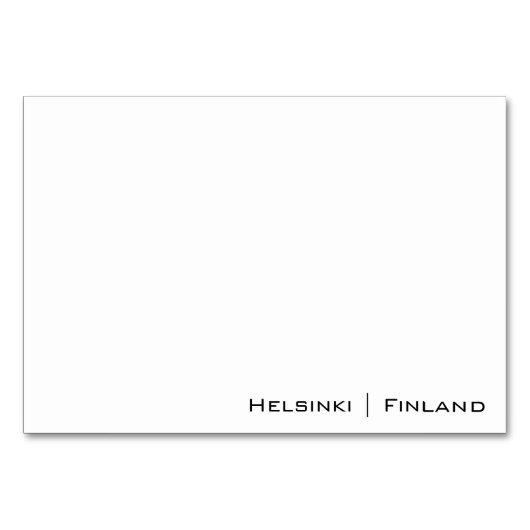 Helsinki Skyline Kaart (Achterkant)